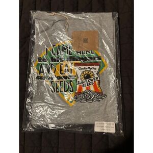 Cardin McCoy LS Graphic Pocket Tee Hit Dingers Heather Gray Kids Large 12 14